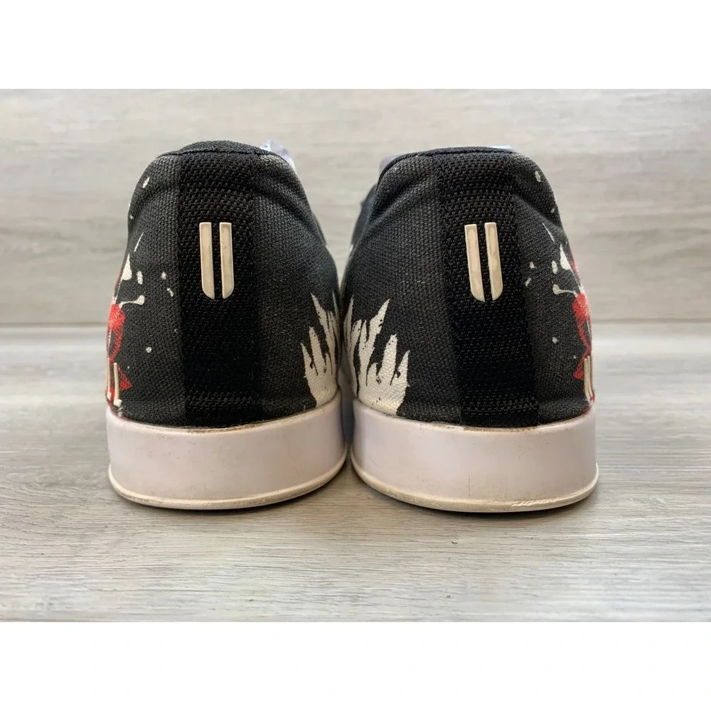 NOBULL Men's Canvas Sneaker Trainer Black White 10‎ Floral Graphic Casual Shoes